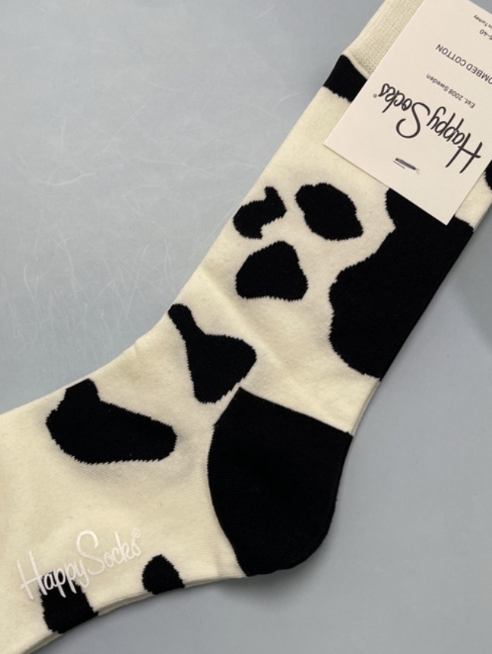 Happy Socks Cow Pattern Crew Socks - Picture 2 of 3